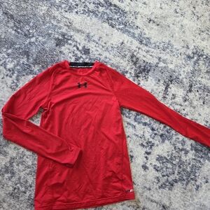 Under Armour Kids' Red Heatgear Long Sleeve Tee